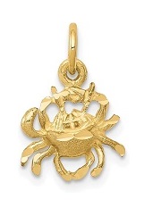 fine crab gold baby charm